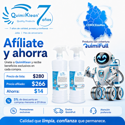 Alcohol Isopropílico 2 Litros c/atomizador Envío Gratis CDMX y EdoMex* | Quimiklean