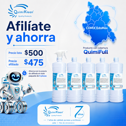 Alcohol Isopropílico 5 Litros con 1 atomizador Envío Gratis CDMX y EdoMex* | Quimiklean