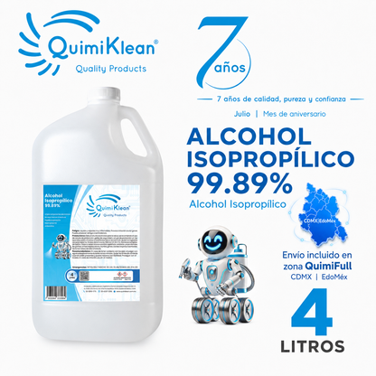 Alcohol Isopropílico 4 Litros Envío Gratis CDMX y EdoMex* | Quimiklean