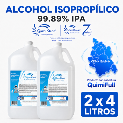 Alcohol Isopropílico 8 Litros Envío Gratis CDMX y EdoMex* | Quimiklean