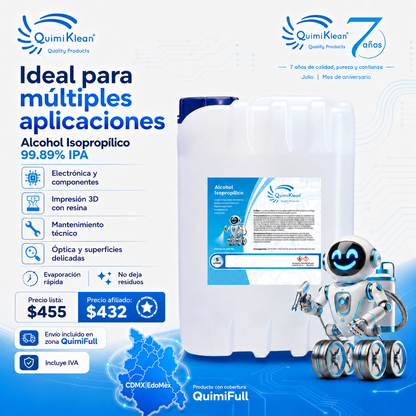 Alcohol Isopropílico 5 Litros Envío Gratis CDMX y EdoMex* | Quimiklean