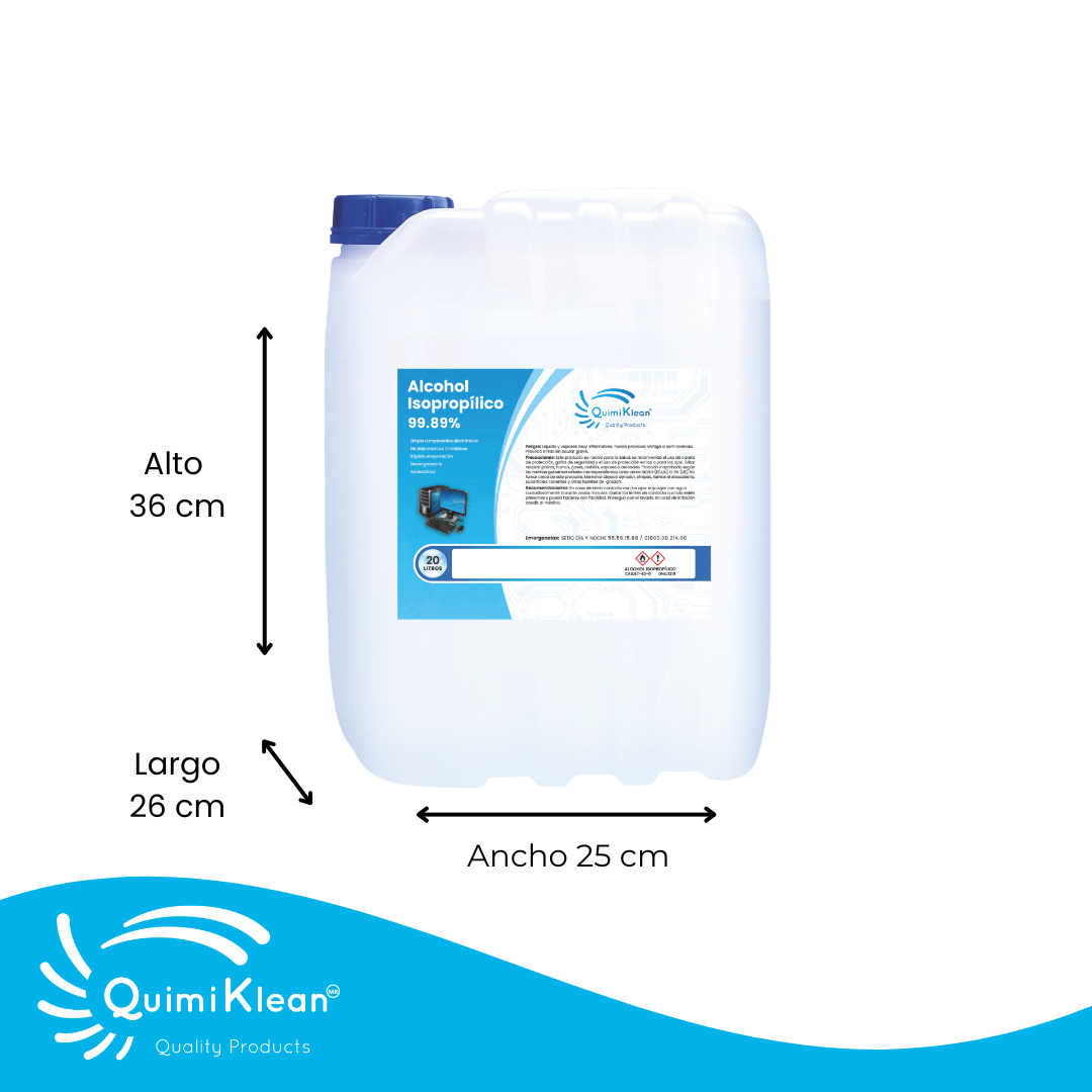 Alcohol Isopropílico 20 Litros | Quimiklean