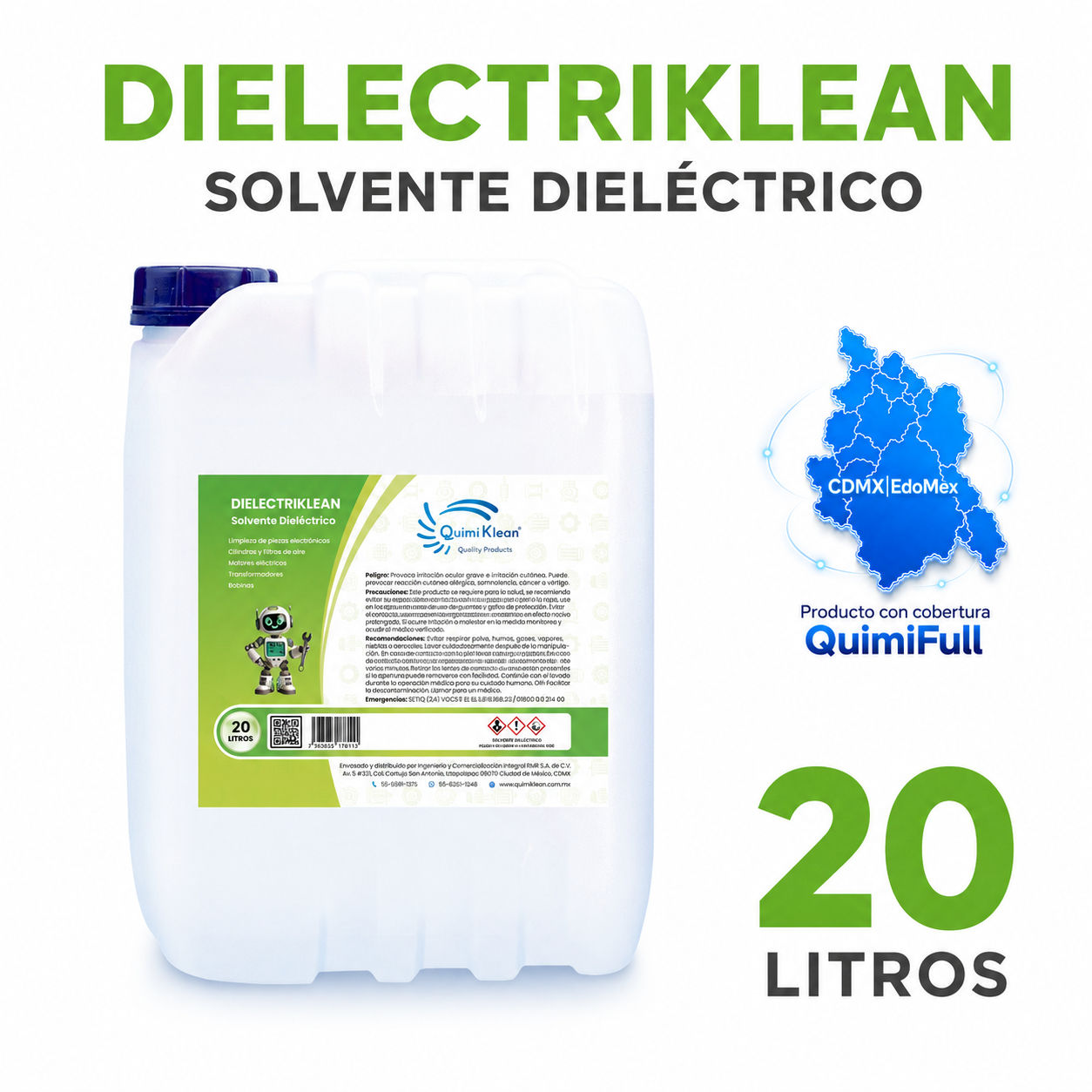 Solvente Dieléctrico Dielectriklean 20 Litros Envío Gratis CDMX y EdoMex* | Quimiklean