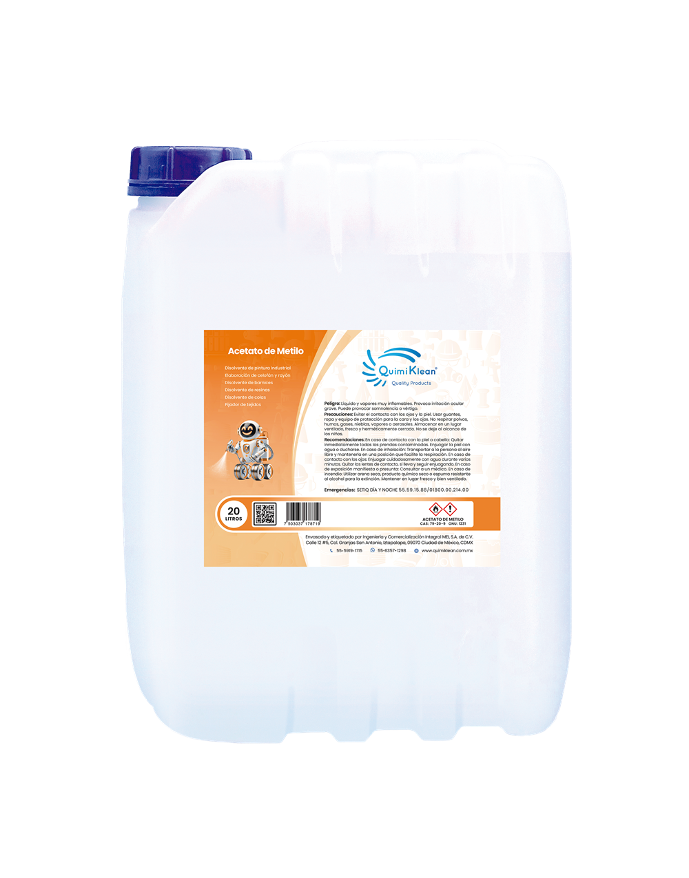 Acetato de metilo 20 litros