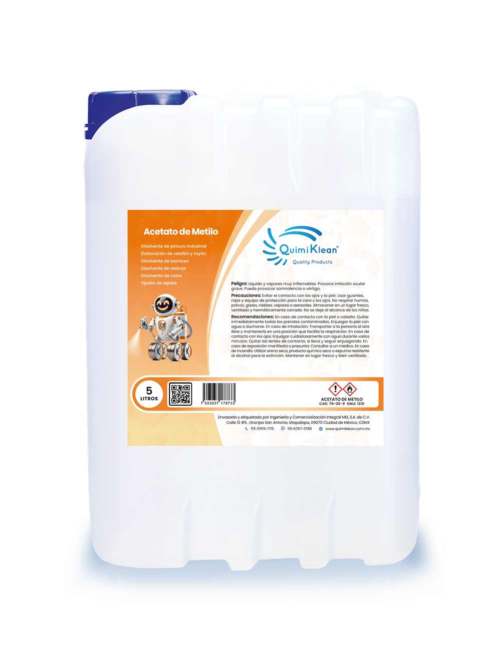 Acetato de metilo 5 litros