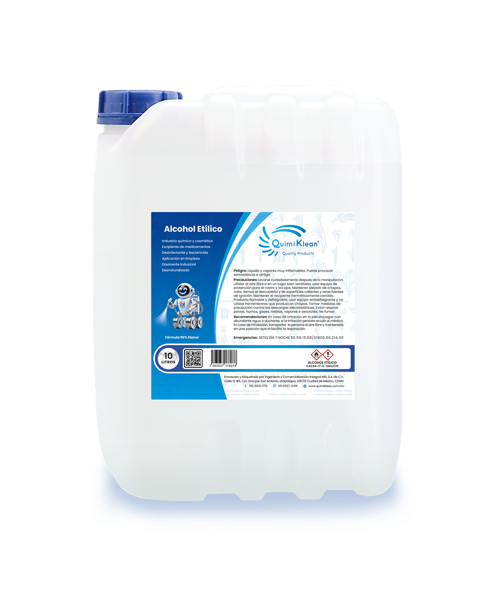 Alcohol etílico 10 litros