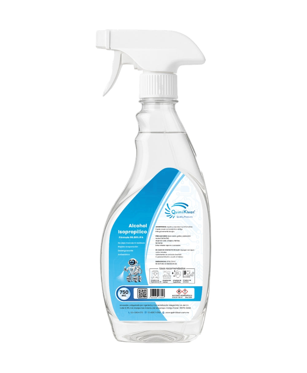 Alcohol Isopropílico 750 ml con atomizador