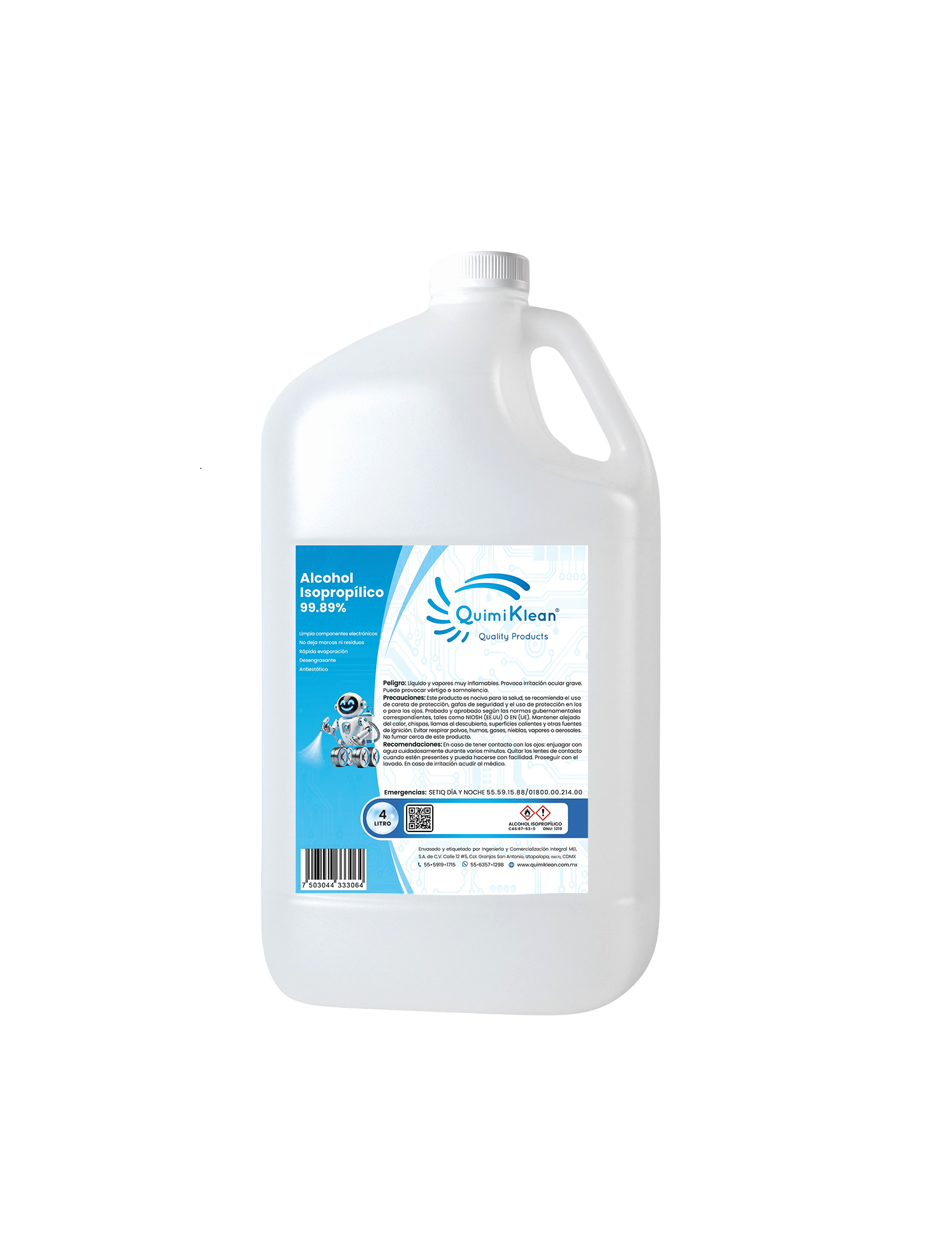 Alcohol Isopropílico 4 Litros